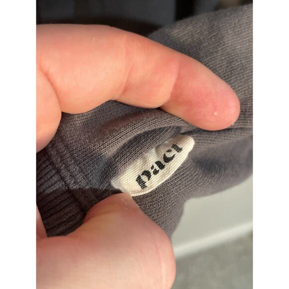 PACT XL 100% Organic Cotton Unisex, Mens, Dark Gray Zip-Up Hoodie - Picture 3 of 11